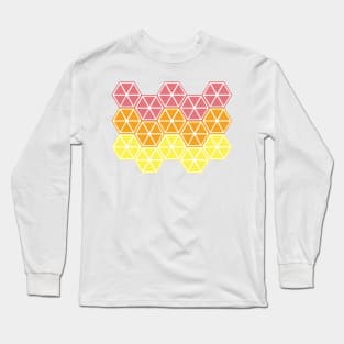 Citraus Hexagon stripes Long Sleeve T-Shirt